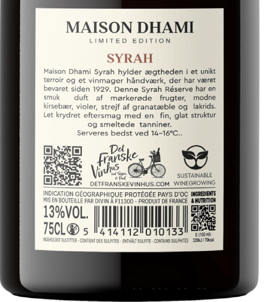 Smagskasse: Maison Dhami – Chardonnay & Syrah - Limited edition (6 flasker) - Billede 3