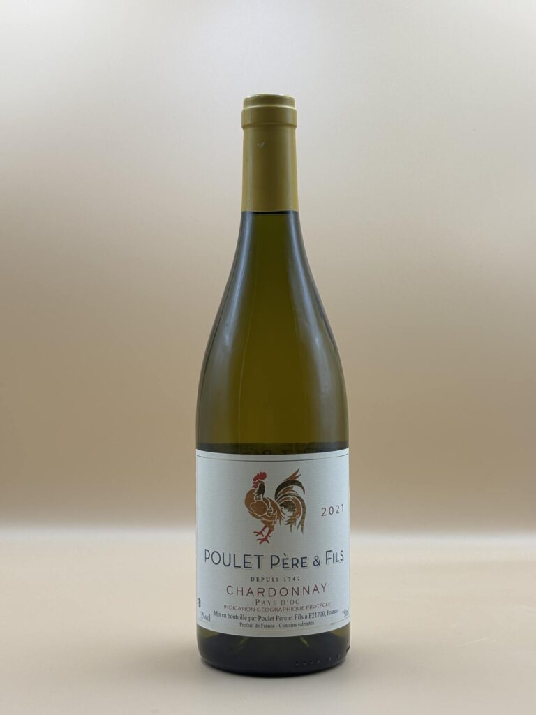 Frankrig Languedoc Chardonnay Hvidvin Poulet Père & Fils Chardonnay IGP 2021 Blance